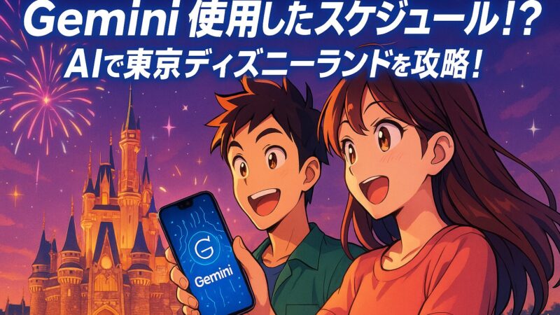 【ランドのタイムスケジュール】ぬま畑夫婦のディズニーランド攻略！：最高の一日にする方法はGeminiを使う！？ 